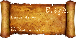 Bautz Éva névjegykártya